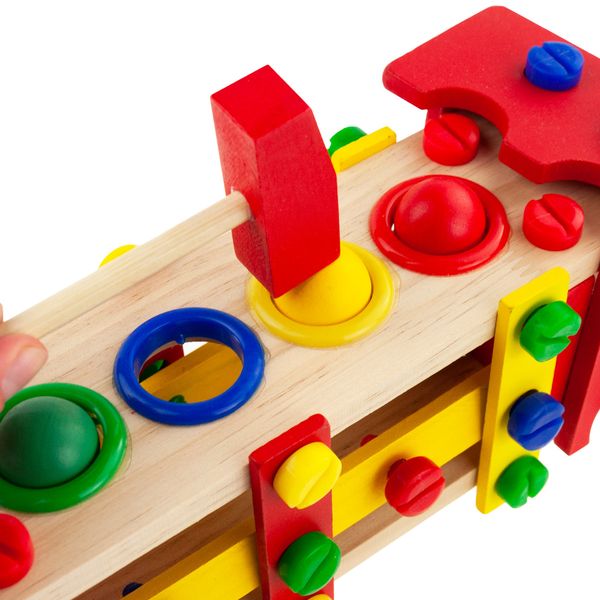 DREWNIANE AUTO DUŻY SAMOCHÓD KLOCKI MŁOTEK zdjęcie 6