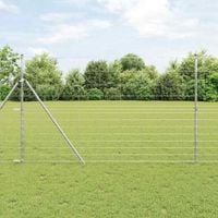 Ogrodzenie pastwiskowe Srebrny 50 x 1,5 m Stal galwanizowana