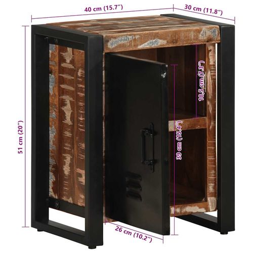 Szafka nocna, kolorowa, 40x30x51 cm, lite drewno odzyskane na Arena.pl