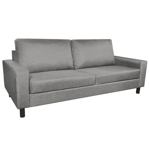 Sofa 3 Osbowa Jasnoszara Tkanina na Arena.pl
