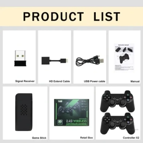 KONSOLA RETRO GRA TELEWIZYJNA BEZPRZEWODOWE 2 PADY 64G 20000 EMULATOR GIER na Arena.pl