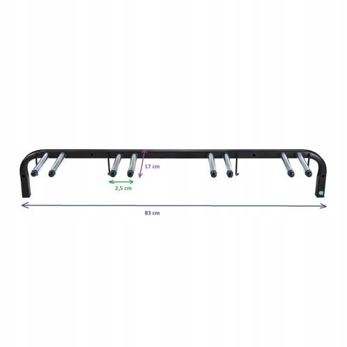 WIESZAK UCHWYT ŚCIENNY N3 Z DESKĄ NA 4 PARY NART na Arena.pl