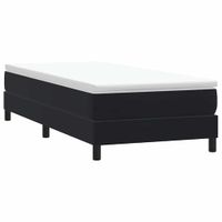 Łóżko Box Spring bez materaca Czarne 90x210 cm Aksamit