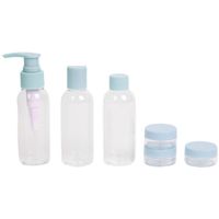 Zestaw pojemników podróżnych na kosmetyki do samolotu małe 7 elementów