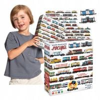 CzuCzu Puzzle POCIĄGI Dwustronne Układanka Stwórz Własny Pociąg 5+