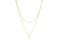 Pozłacany podwójny srebrny naszyjnik gwiazd choker celebrytka kulki kuleczki balls srebro 925 Z1749NG