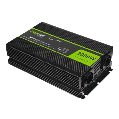 INWERTER GREEN CELL 24V 230V 2000W CZYSTA SINUSOIDA LED zdjęcie 1