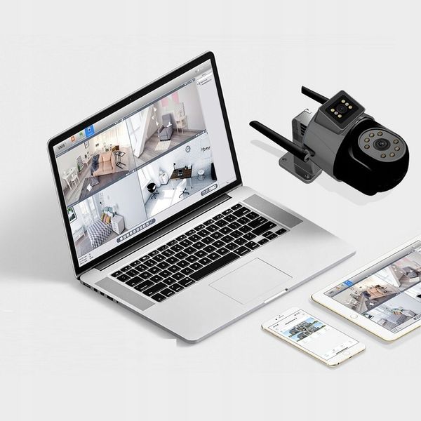 PODWÓJNA KAMERA WIFI IP SMART ZEWNĘTRZNA OBROTOWA 2x 3MPx DETEKCJA 6MPx 6MP zdjęcie 16