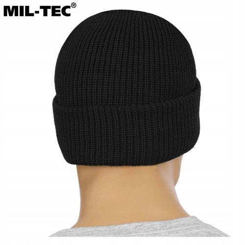 CZAPKA ZIMOWA WOJSKOWA MIL-TEC OCIEPLINA 3M THINSULATE CIEPŁA CZARNA na Arena.pl
