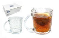 kubek szklanka z uchem 9,5 x 9 cm - 6 szt 350 ml koła sgb-50502a-s