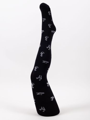 Rajstopy dziecięce mikrofibra czarne kotki 140-146 YOCLUB na Arena.pl