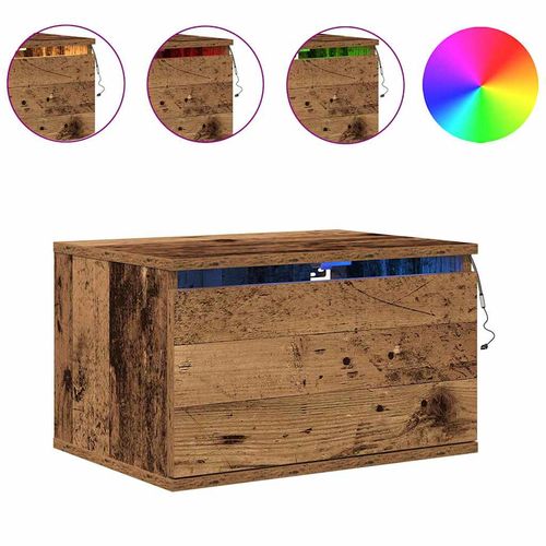 Ścienny stolik nocny with 2 pcs Stare drewno 50 x 36 x 30 cm na Arena.pl