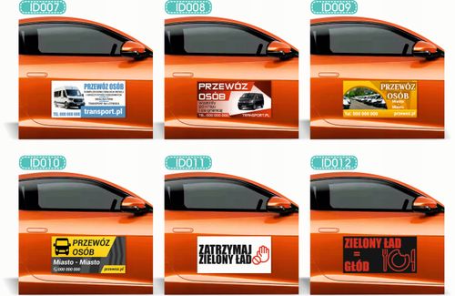 Magnes na samochód reklama magnetyczna 60x30 cm APARTAMENTY DO WYNAJĘCIA na Arena.pl