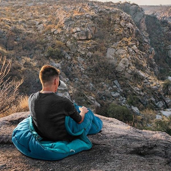 Bessport Śpiwór, od -10°C do 15°C, na 4 pory roku, typu mumia, gruby zdjęcie 4