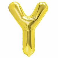 Balon foliowy litera Y złoty 40 cm personalizowany własny napis z balonów