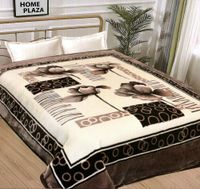 Koc AKRYLOWY narzuta 160x210cm  - KWIATY + Walizka