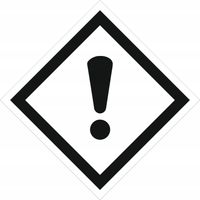 Znak Produkt zagrażający zdrowiu 10x10 cm dużo wzorów