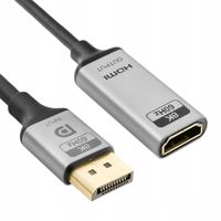Adapter Przejściówka DP HDMI 8K 60Hz Łącznik Spacetronik KDH-SPA002 20cm