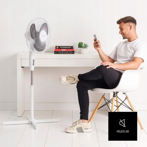 CICHY WYDAJNY WENTYLATOR STOŁOWY 45W na Arena.pl