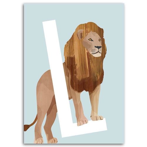 Obraz na płótnie – Canvas, L jak lew 70x100 na Arena.pl