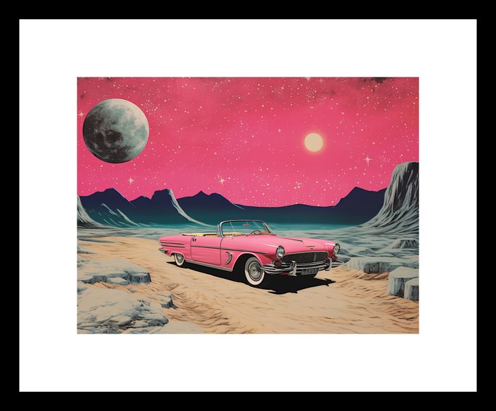 Plakat 20x15cm Kabriolet W Kosmosie zdjęcie 3