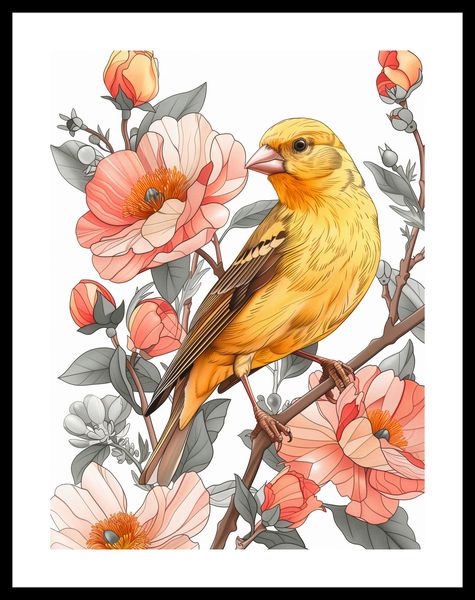 Plakat 30x40cm Wiosenny Śpiewaczek zdjęcie 3