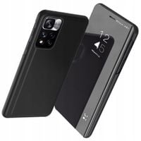 clear view case etui realme c33 pokrowiec z klapką czarne