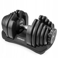 Hantla regulowana 40kg z podstawą HANTLE odważnik Hantel gumowany