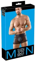 svenjoyment men's pants xl czarne z siateczką i metalowymi detalami