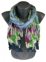 Piękny cienki szalik kwiaty KER-88 - różne kolory