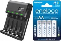 ŁADOWARKA AKUMULATORÓW AA AAA + 4x PANASONIC ENELOOP AA 2000mAh