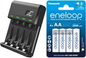 ŁADOWARKA AKUMULATORÓW AA AAA + 4x PANASONIC ENELOOP AA 2000mAh