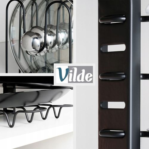 Stojak KUCHENNY organizer półka regał na garnki patelnie pokrywki na Arena.pl