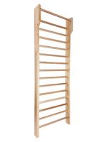 Drabinka gimnastyczna drewniana z drążkiem UNDERFIT 215 x 90 cm