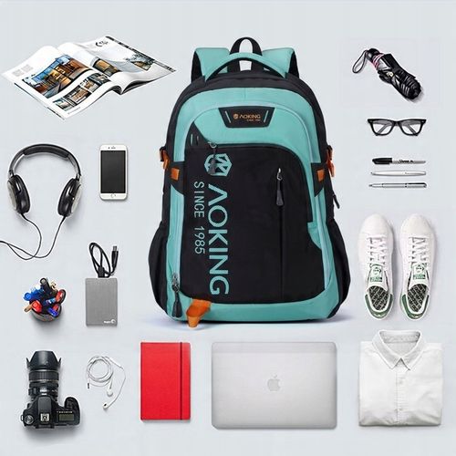 wszechstronny plecak miejski 27L zielony AOKING - idealny na codzienne na Arena.pl