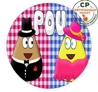 Opłatek na tort Pou