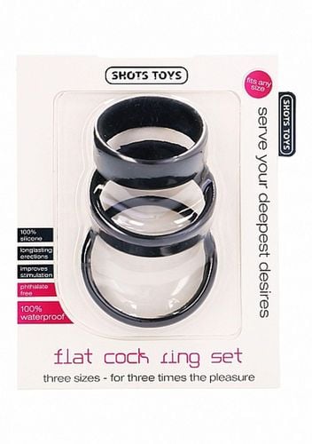 Flat Cock Ring Set - Black na Arena.pl