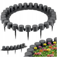 4x Palisada OGRODOWA ogrodnicza plastikowa border płotek obrzeże 220 cm
