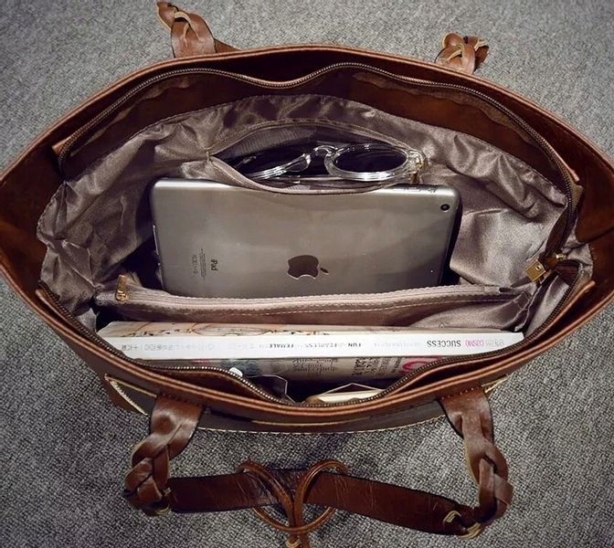 Damska Torebka Shopper Duża A4 Pojemna Klasyczna zdjęcie 6