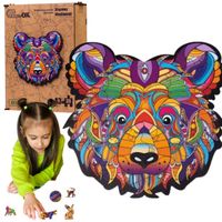 puzzle drewniane eco brązowy niedźwiedź a3 puza3-02726