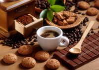 FOTOTAPETA kuchenna CZEKOLADA CIASTKA KAWA 260x180