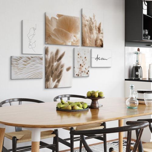 Zestaw Obrazów Do Salonu Trawa Pampasowa Styl BOHO 110cm x 80cm na Arena.pl