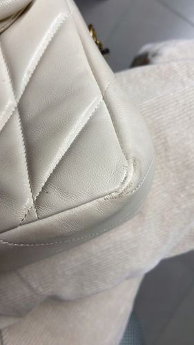 Coach torebka skóra naturalna biały na Arena.pl