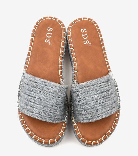 Szare klapki espadryle 7970-PL 39 na Arena.pl