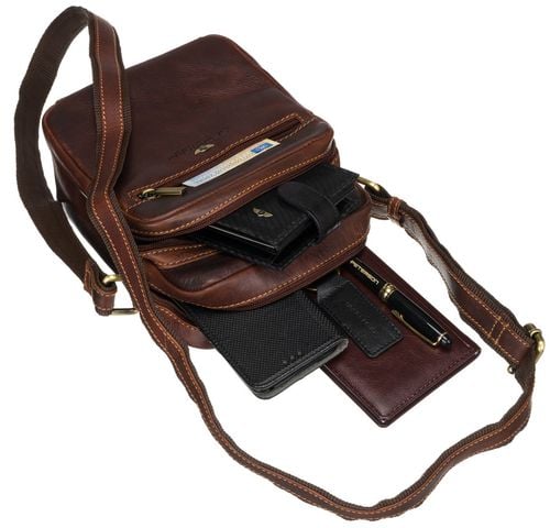 pojemna, skórzana torba męska z kieszeniami — peterson na Arena.pl