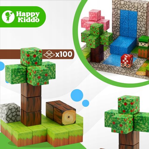 Klocki magnetyczne kreatywne sześciany piksele bloki 100 klocków 3D silne na Arena.pl