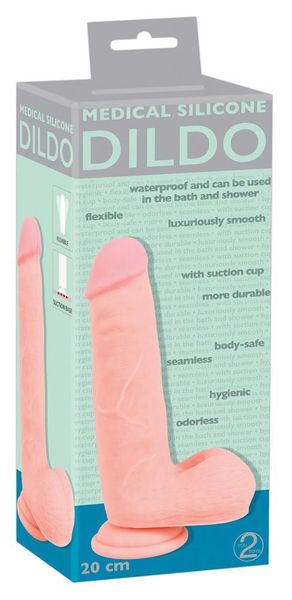 Medical Silicone Dildo 20 cm zdjęcie 1