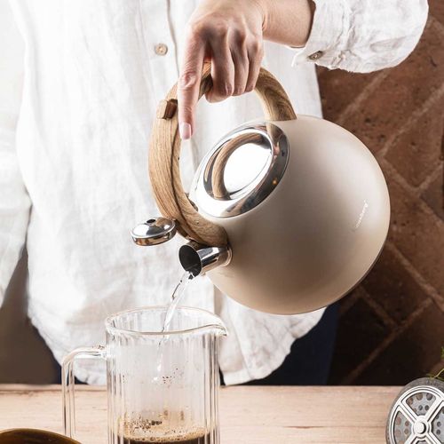 czajnik stalowy z gwizdkiem 3l klausberg kb-7956 beżowy mat na Arena.pl