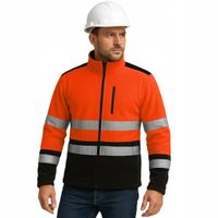 POLAR ROBOCZY MĘSKI OSTRZEGAWCZY BLUZA POLAROWA robocza ODBLASKOWA NA ZIMĘ