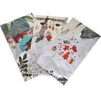 Torebka worek foliowy na prezenty święta MERRY CHRISTMANS 20x35cm/50szt MIX